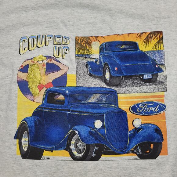 Vintage 80s Classic Car Shirt M/L 20x26 USA - Picture 16 of 16